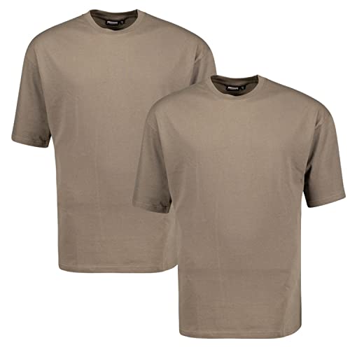 ADAMO T-Shirt Herren Doppelpack, 100% Baumwolle, Khaki/Oliv, 3XL I Angenehme T-Shirts für Herren mit Rundhals I T-Shirt Übergrößen Männer von ADAMO