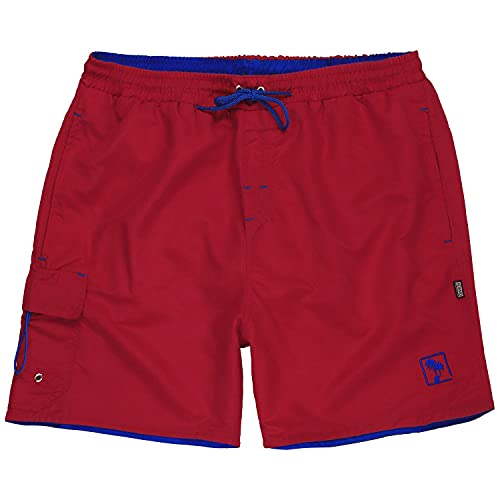 ADAMO Übergrößen Bade Bermuda Short für Männer Serie Barbados rot Größe XXL bis 10XL, Größe:10XL von ADAMO