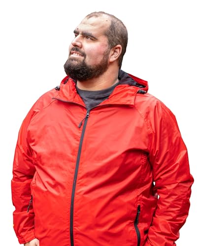 ADAMO Übergrößen Herren Regenjacke Serie 'Virginia große Größen 2XL-14XL, Größe:5XL, Farbe:Rot von ADAMO