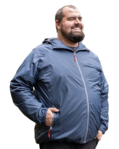 ADAMO Übergrößen Herren Regenjacke Serie 'Virginia große Größen 2XL-14XL, Größe:XXL, Farbe:Dunkelblau von ADAMO