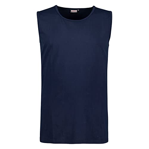 ADAMO Unterhemd Herren für Übergrößen im Doppelpack 100% Baumwolle, Dunkelblau, XXL I Tank Top Herren mit Breiten Schultern & Rundhals I Muskelshirt von ADAMO