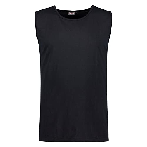 ADAMO Unterhemd Herren für Übergrößen im Doppelpack 100% Baumwolle, Schwarz, 8XL I Tank Top Herren I Breite Schultern & Rundhals I Herren Unterhemden von ADAMO