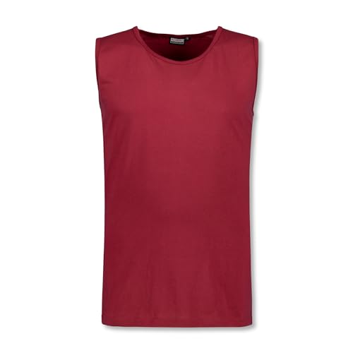 ADAMO Weinrotes Herren Tank Top Serie Rod Rundhalsausschnitt in Übergrößen XXL-12XL, Größe:4XL von ADAMO