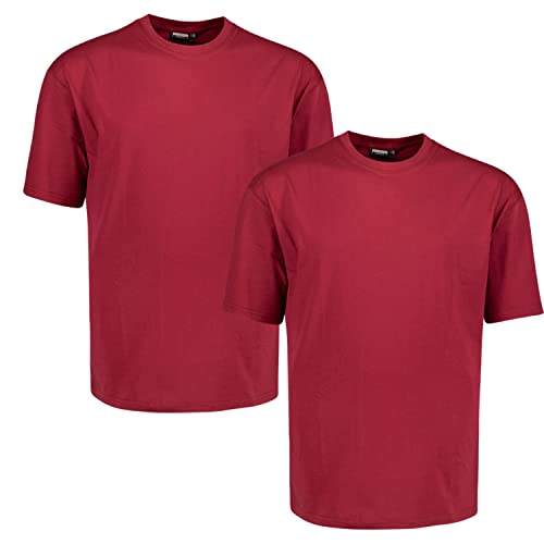 ADAMO Weinrotes XXL T-Shirt im Doppelpack Größe 12XL, Größe:10XL von ADAMO