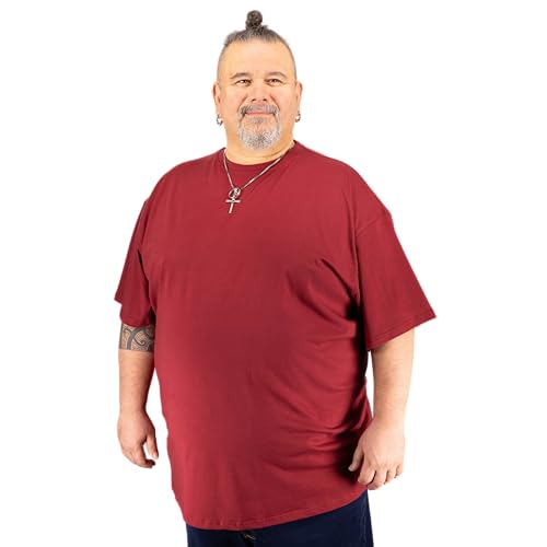 ADAMO Weinrotes XXL T-Shirt im Doppelpack Größe 12XL, Größe:10XL von ADAMO