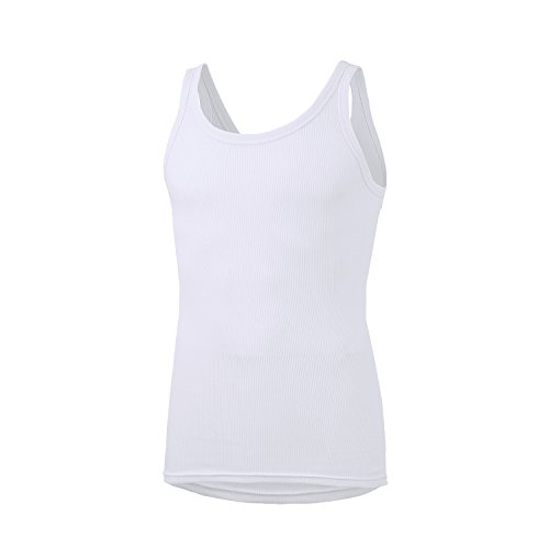 ADAMO Weißes Prestige Unterhemd Doppelripp bis Übergröße 20, Größe:12 von ADAMO