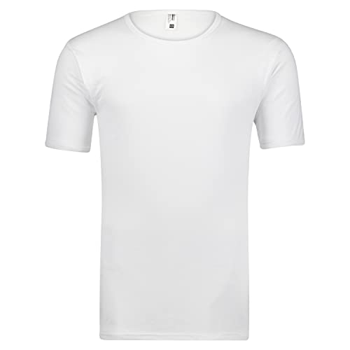 ADAMO Weisses T-Shirt ROYAL in Feinripp Fashion bis Übergröße 20, Größe:20 von ADAMO