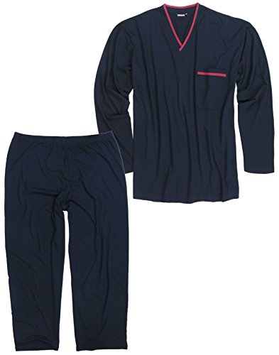 Adamo Pyjama lang Navy in großen Größen bis 10XL und in Langgrößen bis 122, Größe:110 von ADAMO