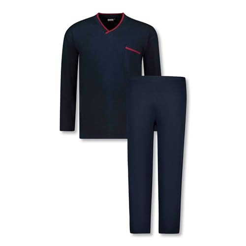 ADAMO Pyjama lang Navy in großen Größen bis 10XL und in Langgrößen bis 122, Größe:8XL von ADAMO