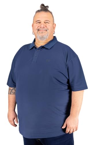 ADAMO admiralblaues Herren Polohemd kurzärmlig bis Übergröße 12XL Regular Fit, Größe:5XL von ADAMO