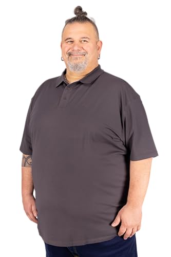 ADAMO anthrazit Herren Polohemd kurzärmlig Modell Picco in bis Übergröße 12XL Regular Fit, Größe:7XL von ADAMO