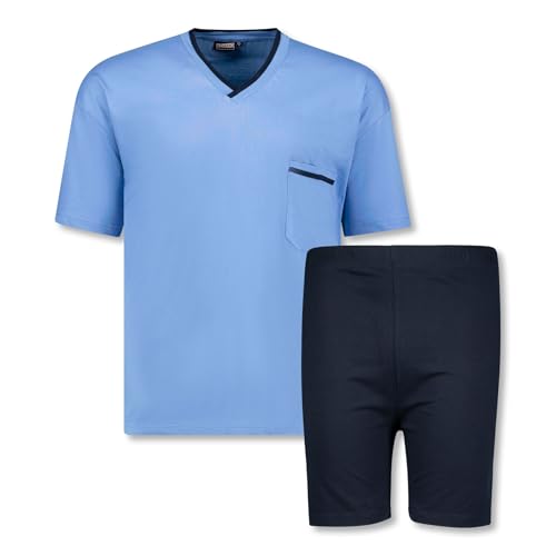 ADAMO kurzer Pyjama hellblau in großen Größen ab 2XL bis 10XL, Größe:9XL von ADAMO