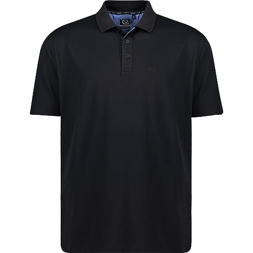 ADAMO schwarz Herren Polohemd kurzärmlig Modell Picco in bis Übergröße 12XL / 4XLT Regular Fit, Größe:5XL von ADAMO