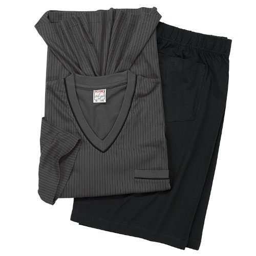 Adamo Gustav Schlafanzug kurz 4XL-62/64 grau von ADAMO