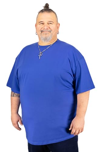 ADAMO T-Shirt Herren Doppelpack, 100% Baumwolle, Royalblau, 4XL I Angenehme T-Shirts für Herren mit Rundhals I T-Shirt Übergrößen Männer von ADAMO