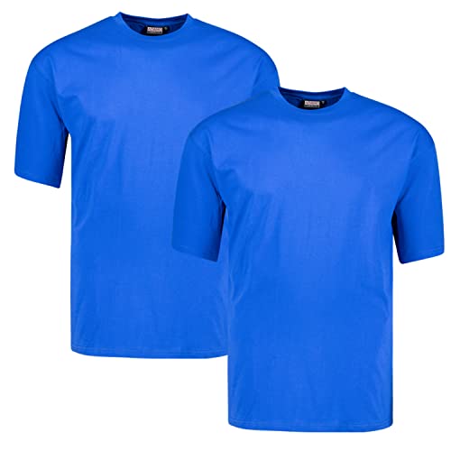 ADAMO T-Shirt Herren Doppelpack, 100% Baumwolle, Royalblau, 6XL I Angenehme T-Shirts für Herren mit Rundhals I T-Shirt Übergrößen Männer von ADAMO