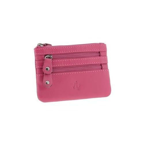 ADAPELL Geldbörse mit 3 Reißverschlüssen, 12 x 8 cm, Magenta, Magenta, Talla única, Casual von ADAPELL