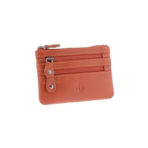 ADAPELL Geldbörse mit 3 Reißverschlüssen, 12 x 8 cm, Ziegel, Rostrot (Teja), Talla única, Casual von Adapell