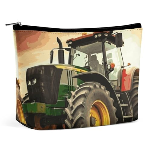 ADASGHBY Tragbare kleine Kosmetiktasche, niedliche Reise-Make-up-Tasche, coole Rottweiler-Hundekunst, wasserdichte Kulturtasche für Frauen, Traktor-Design, Einheitsgröße ADASGHBY Tragbare kleine Kosmetiktasche, niedliche Reise-Make-up-Tasche, coole Rottweiler-Hundekunst, wasserdichte Kulturtasche für Frauen, Traktor-Design, Einheitsgröße von ADASGHBY