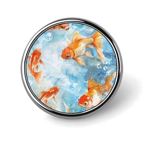 Runde Brosche Kleid Anzug Zubehör Anstecknadel Katze liegend auf Decke Vintage Brosche Geschenke für Damen Herren Souvenir, Circular, Aluminium, Aluminiumlegierung von ADASGHBY