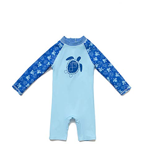 ADAVERANO Baby Jungen Sonnenanzüge UV50+ Badebeklideung Wimsuit Mit Sonnenhut.(Rückkehrer,80-86Cm) von ADAVERANO