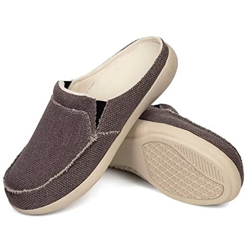 ADAX Orthopädische Hausschuhe für Herren, Plantarfasziitis und Schmerzlinderung, mit Fußgewölbeunterstützung (Größe 40-42), Braun, 44.5 EU von ADAX