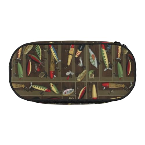 ADAhgu Federmäppchen im Fischköder-Stil, bedruckt, für Schule, Studenten, Reisen, Büro, Schreibwaren, Make-up-Organizer, Schwarz , Einheitsgröße, Taschen-Organizer ADAhgu Federmäppchen im Fischköder-Stil, bedruckt, für Schule, Studenten, Reisen, Büro, Schreibwaren, Make-up-Organizer, Schwarz , Einheitsgröße, Taschen-Organizer von ADAhgu