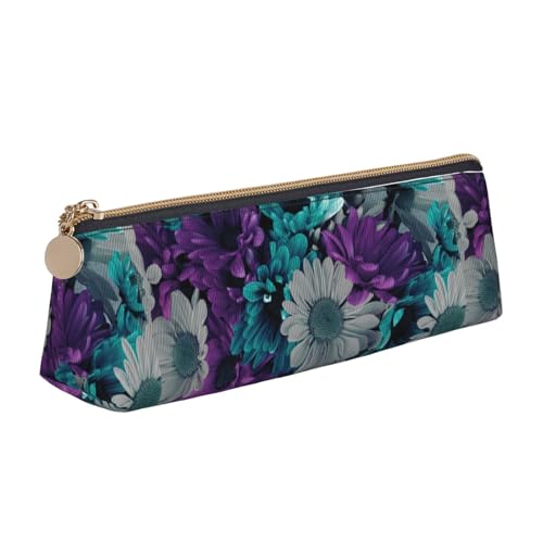 ADAhgu Federmäppchen mit Blumendruck, vielseitig einsetzbar, leicht, mit Reißverschluss, für Schule, Studenten von ADAhgu