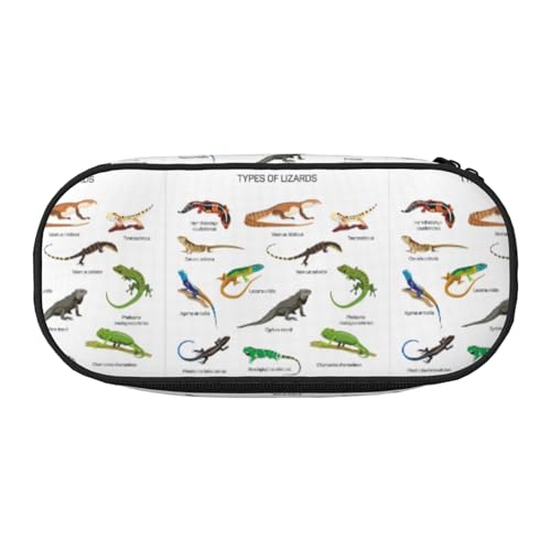 ADAhgu Federmäppchen mit Eidechsenaufdruck, für Schule, Studenten, Reisen, Büro, Schreibwaren, Make-up-Organizer, Schwarz , Einheitsgröße, Taschen-Organizer ADAhgu Federmäppchen mit Eidechsenaufdruck, für Schule, Studenten, Reisen, Büro, Schreibwaren, Make-up-Organizer, Schwarz , Einheitsgröße, Taschen-Organizer von ADAhgu