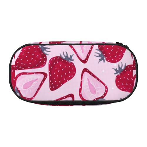 ADAhgu Federmäppchen mit Erdbeermuster, für Schule, Studenten, Reisen, Büro, Schreibwaren, Make-up, Schwarz , Einheitsgröße, Taschen-Organizer ADAhgu Federmäppchen mit Erdbeermuster, für Schule, Studenten, Reisen, Büro, Schreibwaren, Make-up, Schwarz , Einheitsgröße, Taschen-Organizer von ADAhgu