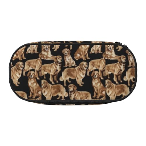ADAhgu Federmäppchen mit Golden Retriever-Aufdruck, für Schule, Studenten, Reisen, Büro, Schreibwaren, Make-up-Organizer, Schwarz , Einheitsgröße, Taschen-Organizer ADAhgu Federmäppchen mit Golden Retriever-Aufdruck, für Schule, Studenten, Reisen, Büro, Schreibwaren, Make-up-Organizer, Schwarz , Einheitsgröße, Taschen-Organizer von ADAhgu