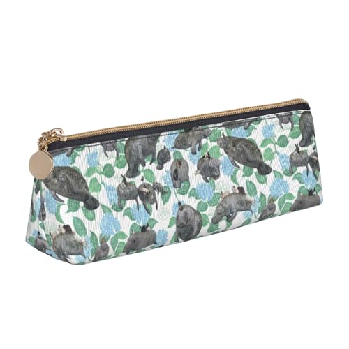 ADAhgu Federmäppchen mit Kaninchen-Motiv, vielseitig einsetzbar, leicht, mit Reißverschluss, Stiftaufbewahrung, Schule, Studenten von ADAhgu