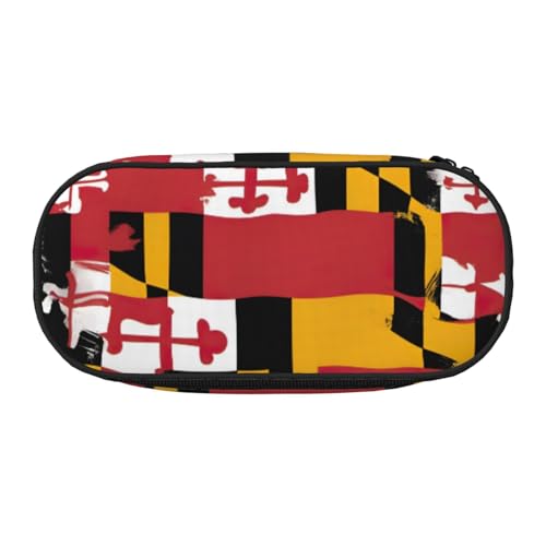 ADAhgu Federmäppchen mit Maryland-Flaggen-Druck, für Schule, Studenten, Reisen, Büro, Schreibwaren, Make-up-Organizer, Schwarz , Einheitsgröße, Taschen-Organizer ADAhgu Federmäppchen mit Maryland-Flaggen-Druck, für Schule, Studenten, Reisen, Büro, Schreibwaren, Make-up-Organizer, Schwarz , Einheitsgröße, Taschen-Organizer von ADAhgu