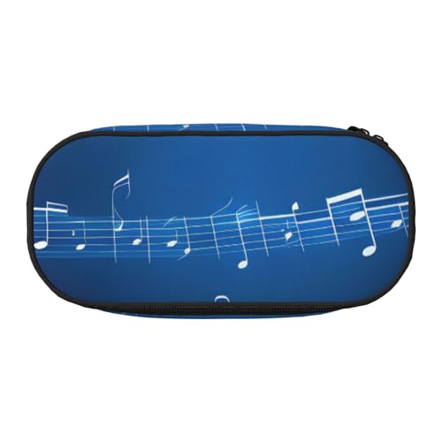 ADAhgu Federmäppchen mit Musiknoten-Druck, für Schule, Studenten, Reisen, Büro, Schreibwaren, Make-up, Organizer, Blau, Schwarz , Einheitsgröße, Taschen-Organizer ADAhgu Federmäppchen mit Musiknoten-Druck, für Schule, Studenten, Reisen, Büro, Schreibwaren, Make-up, Organizer, Blau, Schwarz , Einheitsgröße, Taschen-Organizer von ADAhgu