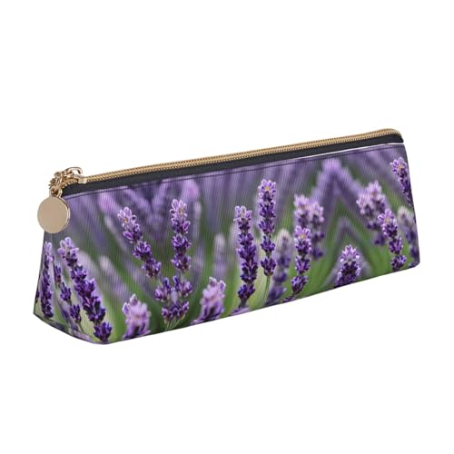 ADAhgu Federmäppchen mit Reißverschluss, Lavendel, Blumendruck, vielseitig, leicht, mit Reißverschluss, für Schule, Studenten von ADAhgu