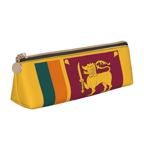 ADAhgu Federmäppchen mit Sri Lanka-Flagge, vielseitig, leicht, mit Reißverschluss, Stiftaufbewahrung, Schule, Studenten von ADAhgu