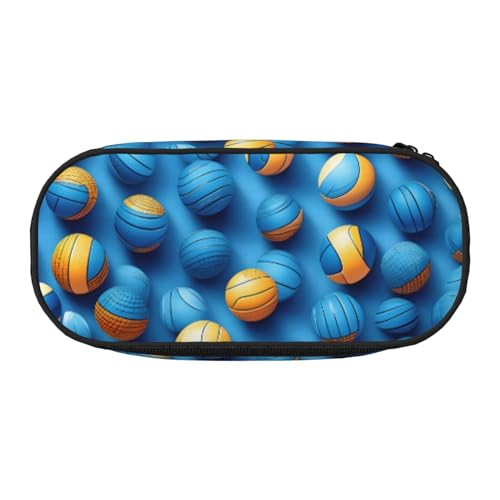 ADAhgu Federmäppchen mit Volleyball-Druck, für Schule, Studenten, Reisen, Büro, Schreibwaren, Make-up, Organizer, Blau, Schwarz , Einheitsgröße, Taschen-Organizer ADAhgu Federmäppchen mit Volleyball-Druck, für Schule, Studenten, Reisen, Büro, Schreibwaren, Make-up, Organizer, Blau, Schwarz , Einheitsgröße, Taschen-Organizer von ADAhgu