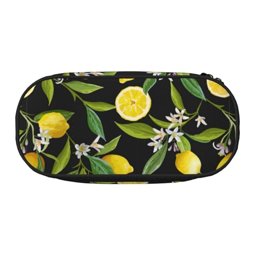 ADAhgu Federmäppchen mit Zitronenmuster, für Schule, Studenten, Reisen, Büro, Schreibwaren, Make-up, Organizer, Gelb, Schwarz , Einheitsgröße, Taschen-Organizer ADAhgu Federmäppchen mit Zitronenmuster, für Schule, Studenten, Reisen, Büro, Schreibwaren, Make-up, Organizer, Gelb, Schwarz , Einheitsgröße, Taschen-Organizer von ADAhgu