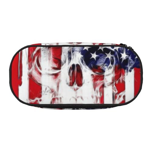 ADAhgu Federmäppchen mit amerikanischer Flagge, Totenkopf-Aufdruck, für Schule, Studenten, Reisen, Büro, Schreibwaren, Make-up-Organizer, Schwarz , Einheitsgröße, Taschen-Organizer ADAhgu Federmäppchen mit amerikanischer Flagge, Totenkopf-Aufdruck, für Schule, Studenten, Reisen, Büro, Schreibwaren, Make-up-Organizer, Schwarz , Einheitsgröße, Taschen-Organizer von ADAhgu