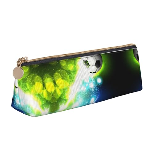 ADAhgu Federmäppchen mit coolem Fußball-Druck, vielseitig einsetzbar, leicht, mit Reißverschluss, Stiftaufbewahrung, Schule, Studenten von ADAhgu