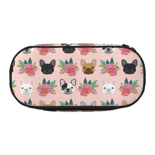 ADAhgu Federmäppchen mit französischer Bulldogge und Blumendruck, für Schule, Studenten, Reisen, Büro, Schreibwaren, Make-up-Organizer, Schwarz , Einheitsgröße, Taschen-Organizer ADAhgu Federmäppchen mit französischer Bulldogge und Blumendruck, für Schule, Studenten, Reisen, Büro, Schreibwaren, Make-up-Organizer, Schwarz , Einheitsgröße, Taschen-Organizer von ADAhgu