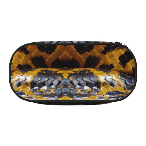 ADAhgu Federmäppchen mit gelbem Schlangenmuster, für Schule, Studenten, Reisen, Büro, Schreibwaren, Make-up, Schwarz , Einheitsgröße, Taschen-Organizer ADAhgu Federmäppchen mit gelbem Schlangenmuster, für Schule, Studenten, Reisen, Büro, Schreibwaren, Make-up, Schwarz , Einheitsgröße, Taschen-Organizer von ADAhgu