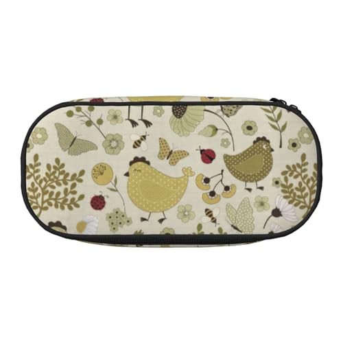 ADAhgu Federmäppchen mit gelben Blättern und Hühnermotiv, für Schule, Studenten, Reisen, Büro, Schreibwaren, Make-up-Organizer, Schwarz , Einheitsgröße, Taschen-Organizer ADAhgu Federmäppchen mit gelben Blättern und Hühnermotiv, für Schule, Studenten, Reisen, Büro, Schreibwaren, Make-up-Organizer, Schwarz , Einheitsgröße, Taschen-Organizer von ADAhgu