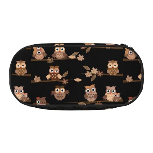 ADAhgu Federmäppchen mit niedlichem Cartoon-Eulen-Druck, für Schule, Studenten, Reisen, Büro, Schreibwaren, Make-up, Organizer, Schwarz , Einheitsgröße, Taschen-Organizer ADAhgu Federmäppchen mit niedlichem Cartoon-Eulen-Druck, für Schule, Studenten, Reisen, Büro, Schreibwaren, Make-up, Organizer, Schwarz , Einheitsgröße, Taschen-Organizer von ADAhgu