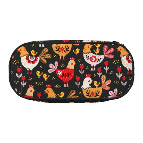 ADAhgu Federmäppchen mit niedlichem Hahn-Aufdruck, für Schule, Studenten, Reisen, Büro, Schreibwaren, Make-up-Organizer, Schwarz , Einheitsgröße, Taschen-Organizer ADAhgu Federmäppchen mit niedlichem Hahn-Aufdruck, für Schule, Studenten, Reisen, Büro, Schreibwaren, Make-up-Organizer, Schwarz , Einheitsgröße, Taschen-Organizer von ADAhgu