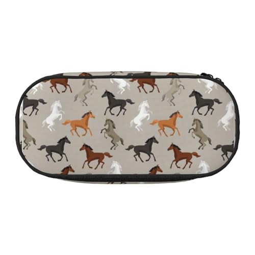 ADAhgu Federmäppchen mit niedlichem Pferdemotiv, für Schule, Studenten, Reisen, Büro, Schreibwaren, Make-up, Schwarz , Einheitsgröße, Taschen-Organizer ADAhgu Federmäppchen mit niedlichem Pferdemotiv, für Schule, Studenten, Reisen, Büro, Schreibwaren, Make-up, Schwarz , Einheitsgröße, Taschen-Organizer von ADAhgu