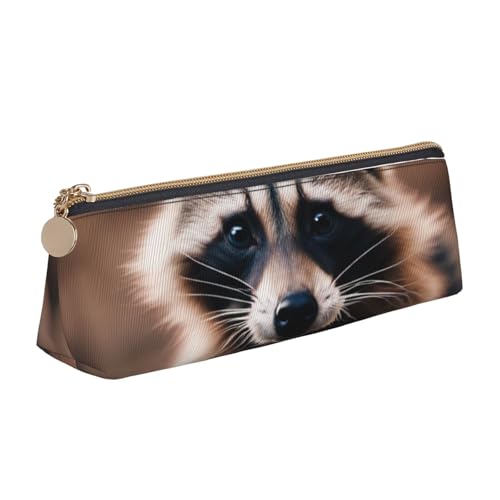 ADAhgu Federmäppchen mit süßem Waschbär-Aufdruck, vielseitig einsetzbar, leicht, mit Reißverschluss, Stiftaufbewahrung, Schule, Studenten von ADAhgu