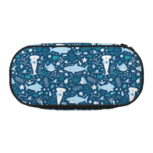 ADAhgu Federmäppchen mit süßem blauen Fisch-Druck, für Schule, Studenten, Reisen, Büro, Schreibwaren, Make-up, Schwarz , Einheitsgröße, Taschen-Organizer ADAhgu Federmäppchen mit süßem blauen Fisch-Druck, für Schule, Studenten, Reisen, Büro, Schreibwaren, Make-up, Schwarz , Einheitsgröße, Taschen-Organizer von ADAhgu