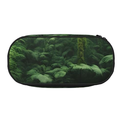 ADAhgu Federmäppchen mit tropischem Regenwald-Druck, für Schule, Studenten, Reisen, Büro, Schreibwaren, Make-up-Organizer, Schwarz , Einheitsgröße, Taschen-Organizer von ADAhgu