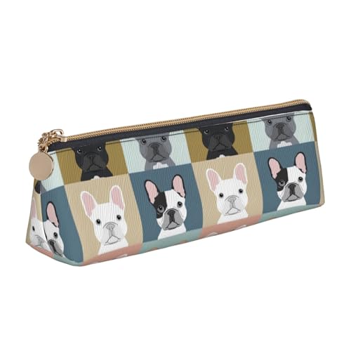 ADAhgu Französisch Bulldogge Print Vielseitig Verwendung Leichte Federmäppchen Beutel Stifttasche mit Reißverschluss Stift Lagerung Schule Studenten von ADAhgu